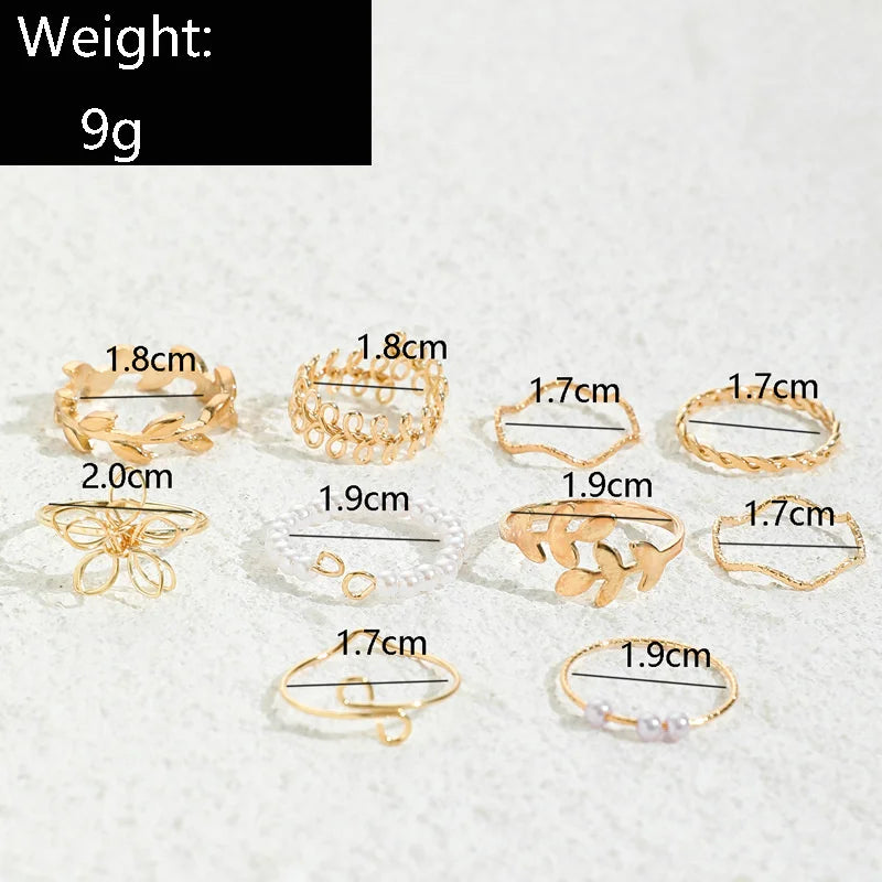 Wave Flower Rings