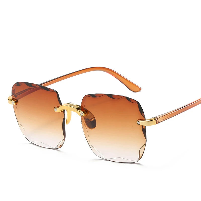 Square Rimless Sunglasses