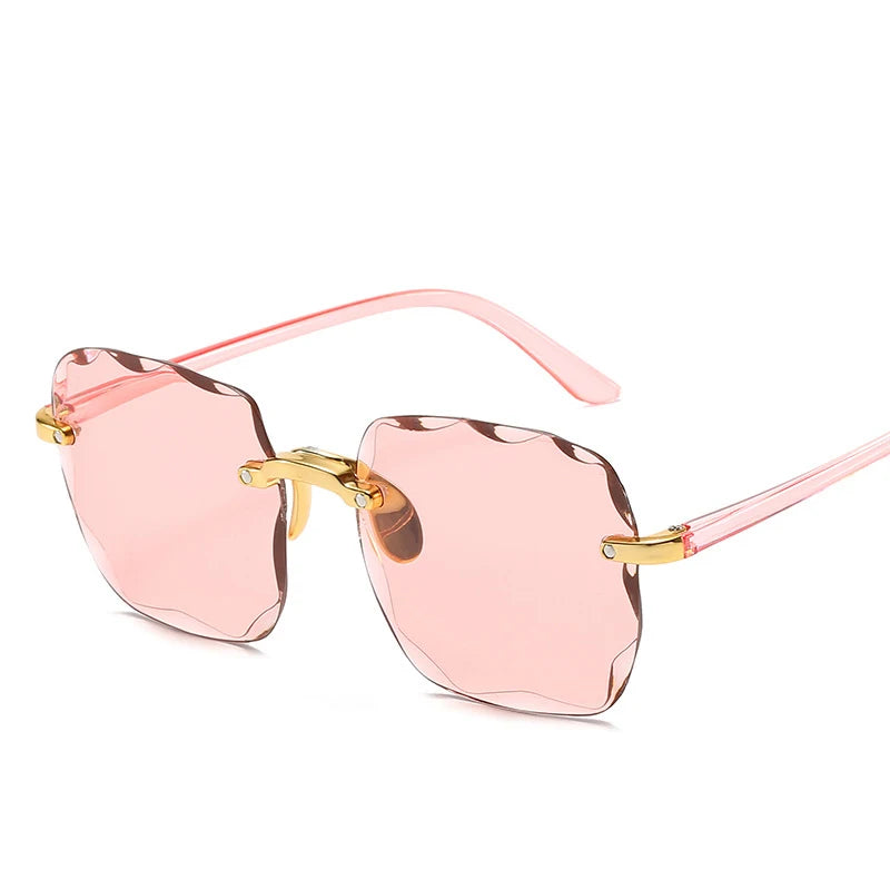 Square Rimless Sunglasses