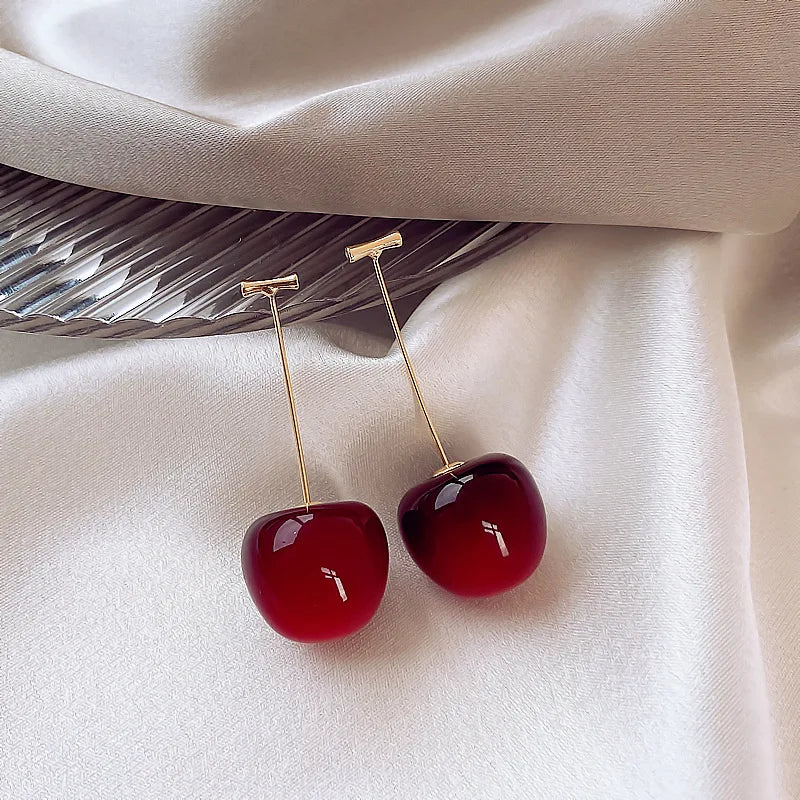 Sweet Red Cherry Earrings