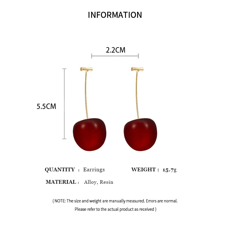 Sweet Red Cherry Earrings