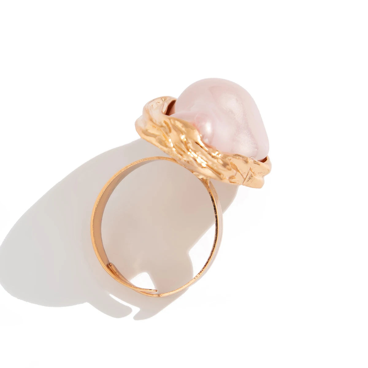 Imitation Pearl Adjustable Rings