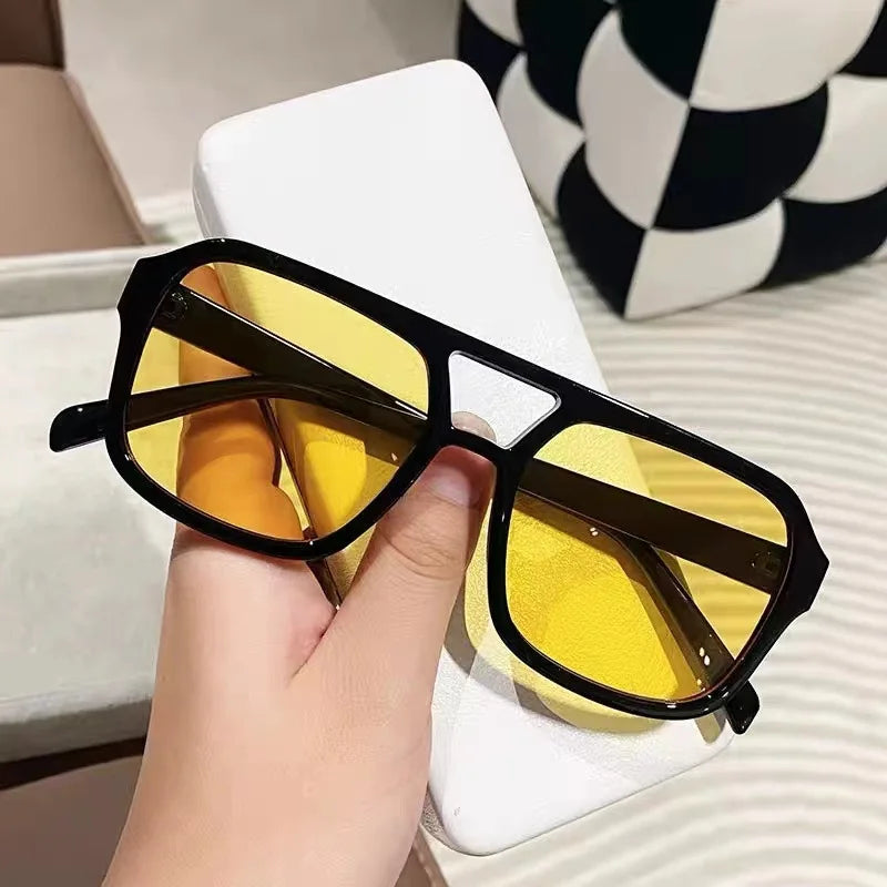 Exaggerated oversize sunglasses