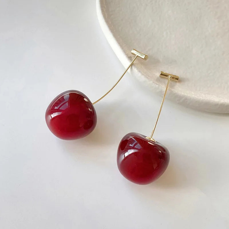 Sweet Red Cherry Earrings