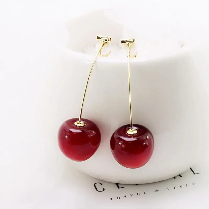 Sweet Red Cherry Earrings