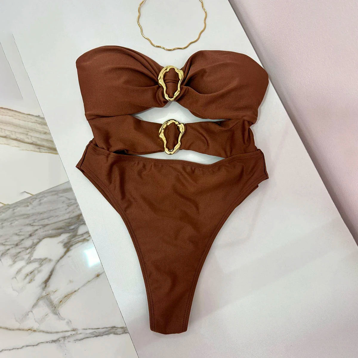 Swimming Suit Solid Beachwear