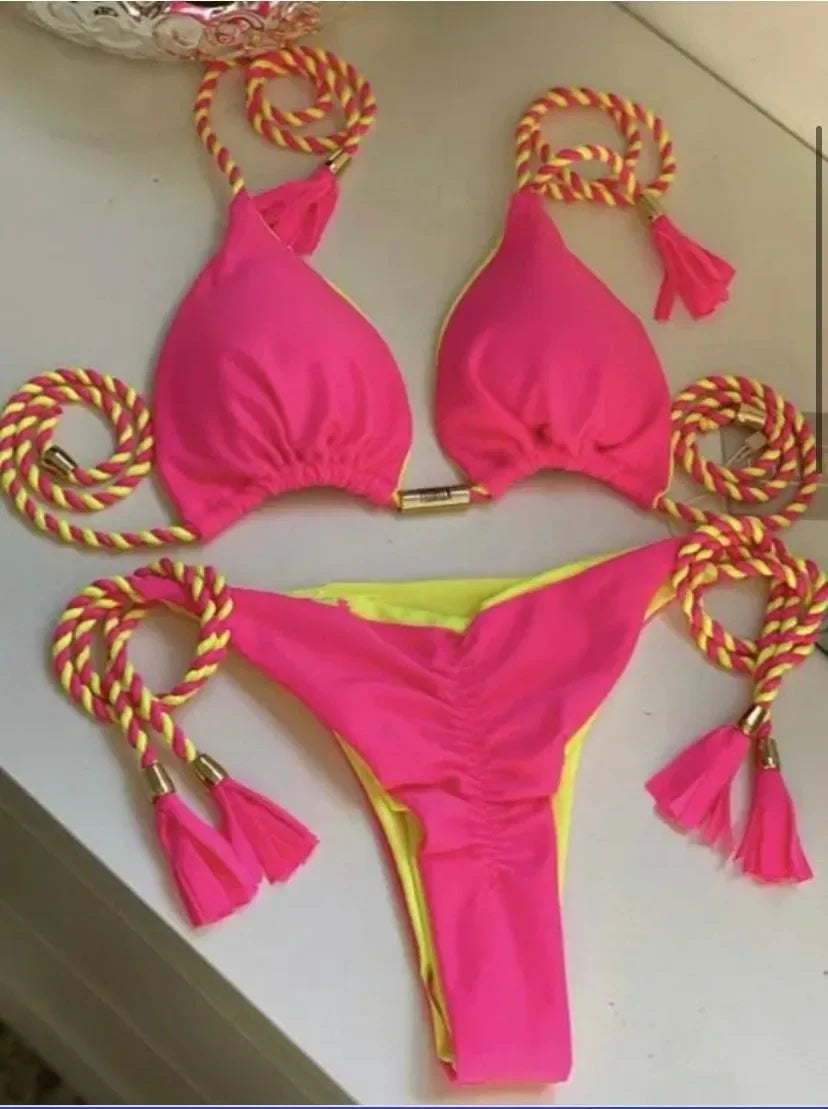 Bikini Backless Rope Triangle