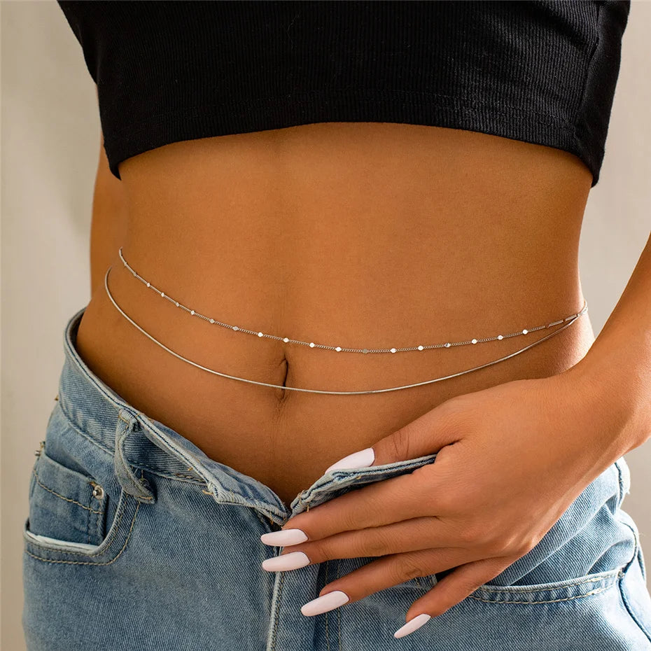 Rhinestone Belly Body chain