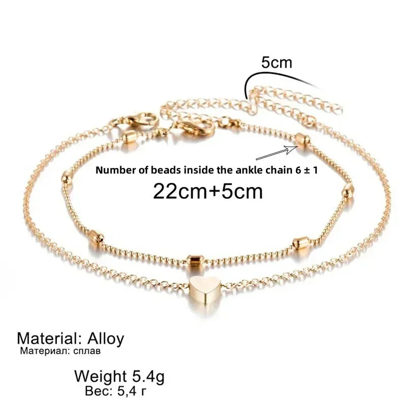 Double-deck  Ankle Bracelet