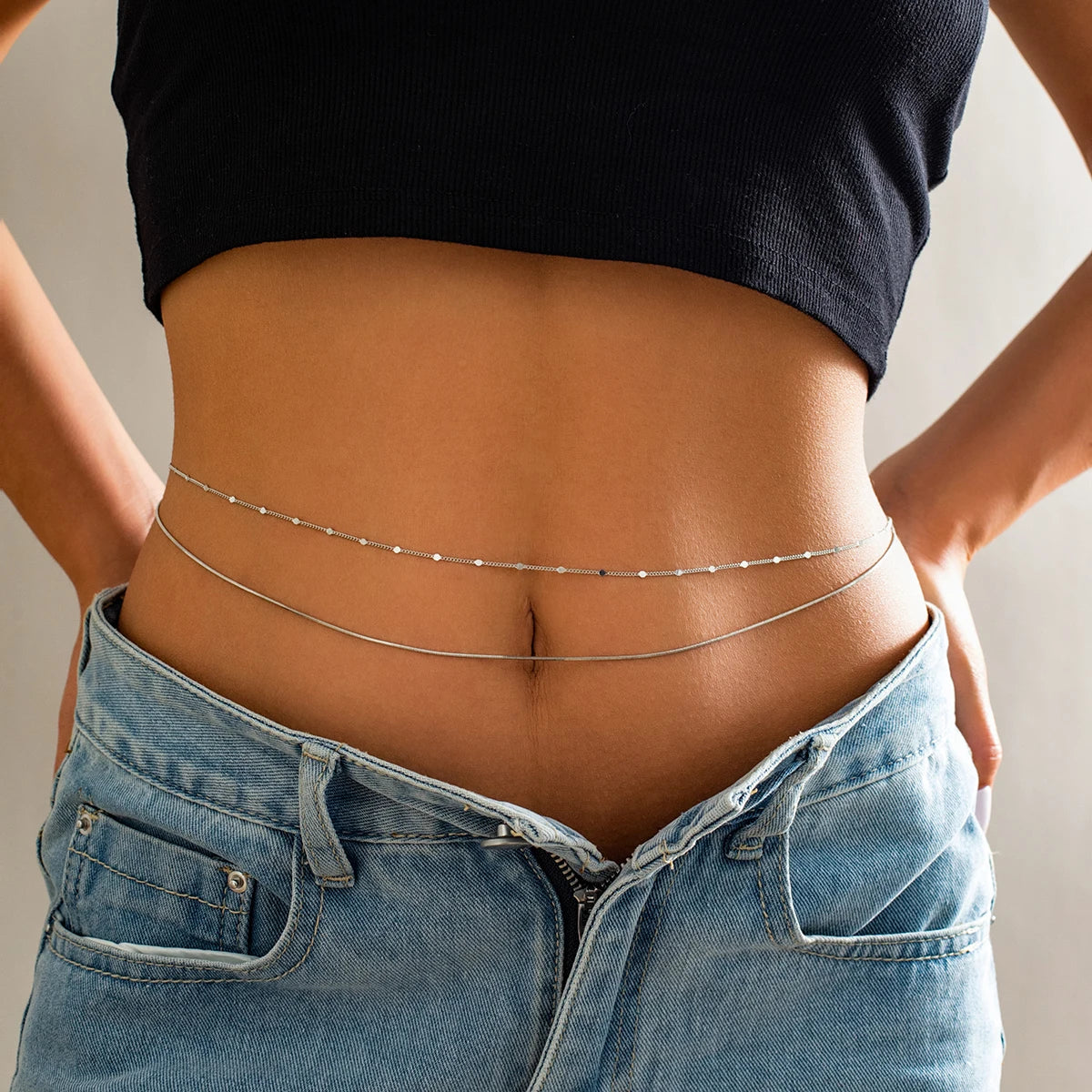 Rhinestone Belly Body chain