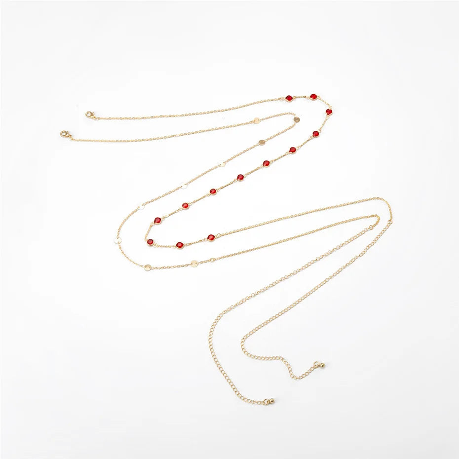 Crystal Zircon Waist Beads chain