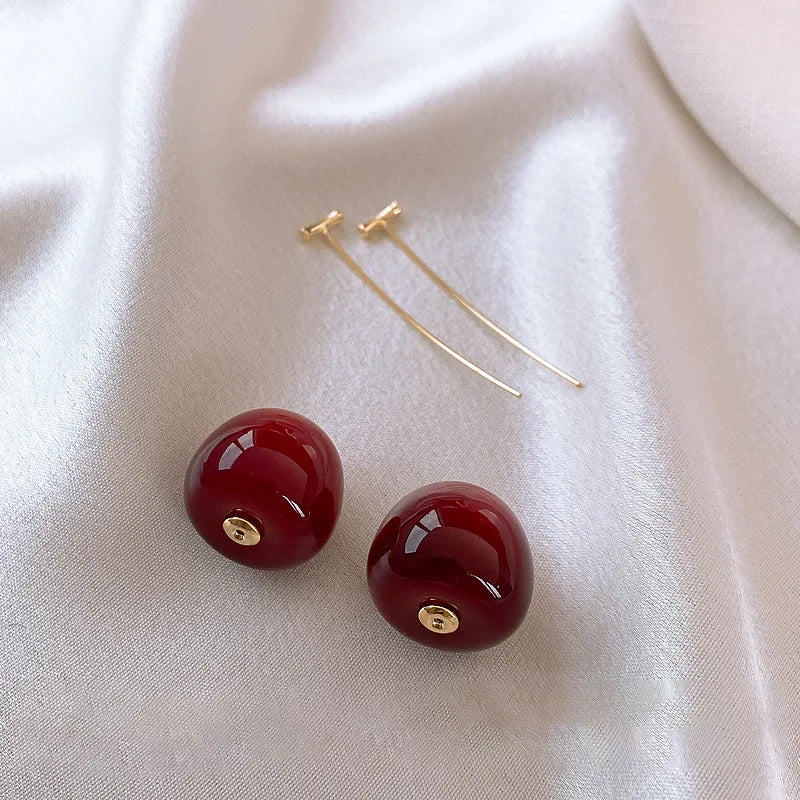 Sweet Red Cherry Earrings