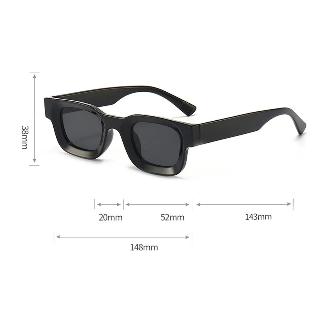 Retro Punk Rectangle Sunglasses