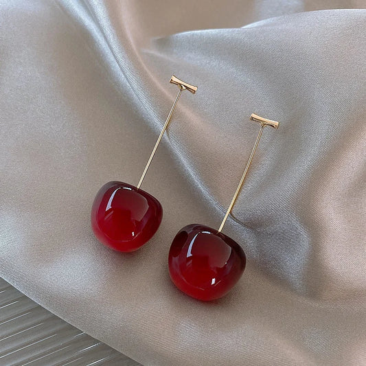 Sweet Red Cherry Earrings