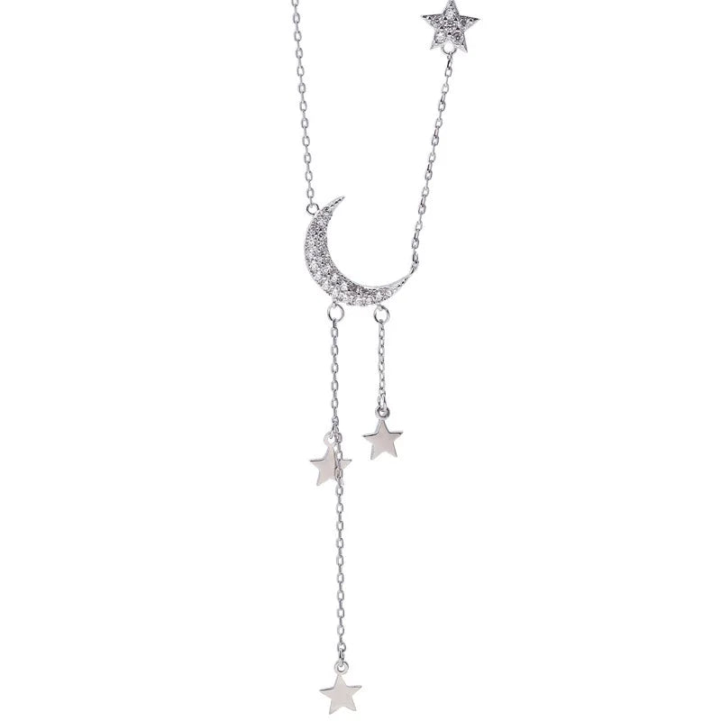 925 Sterling Silver Star Moon Pendent