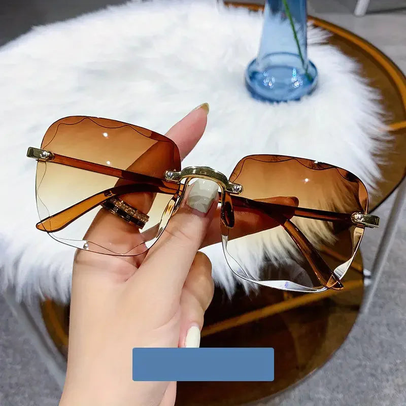 Square Rimless Sunglasses