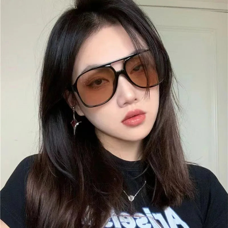 Exaggerated oversize sunglasses