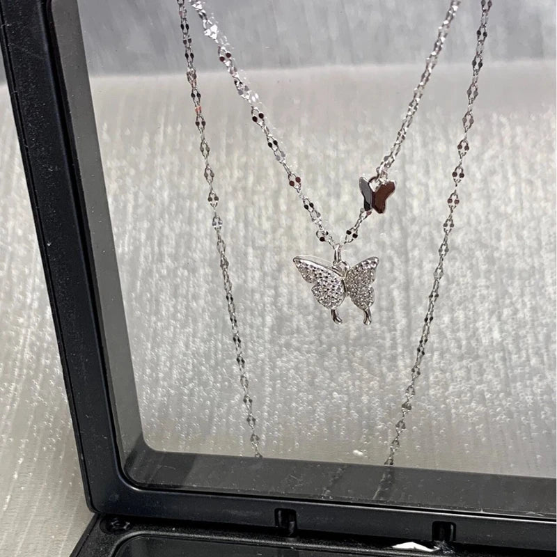 Sterling Silver Shiny Butterfly Pendent