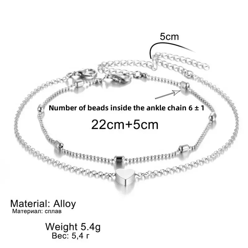 Double-deck  Ankle Bracelet