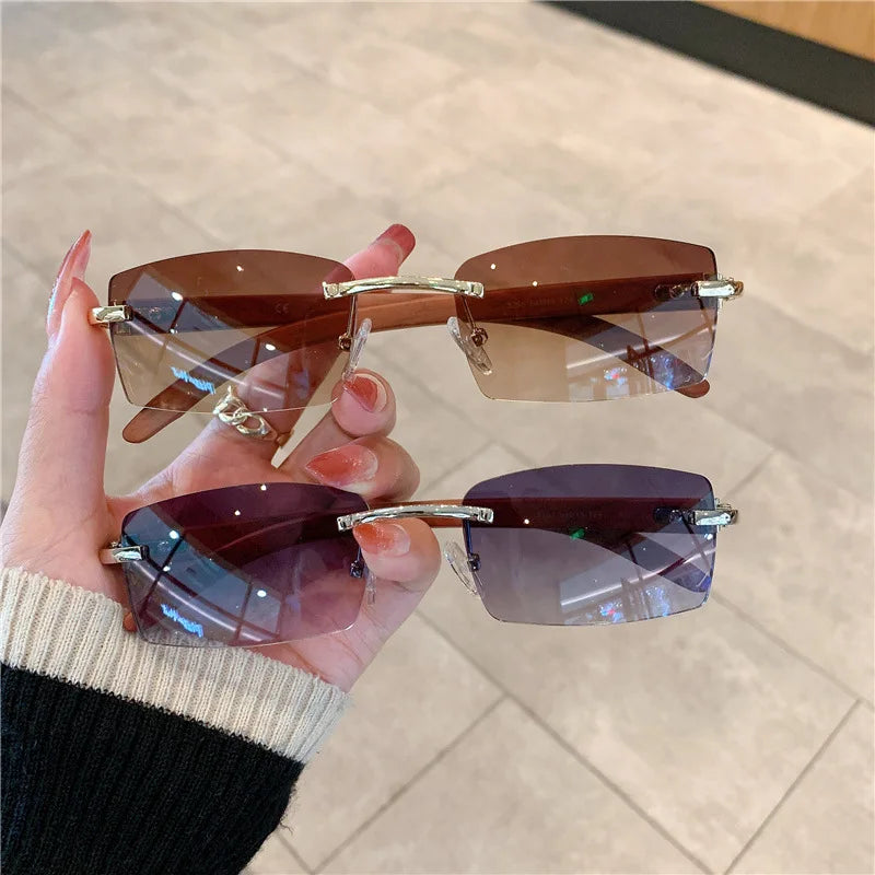 Rimless sunglasses